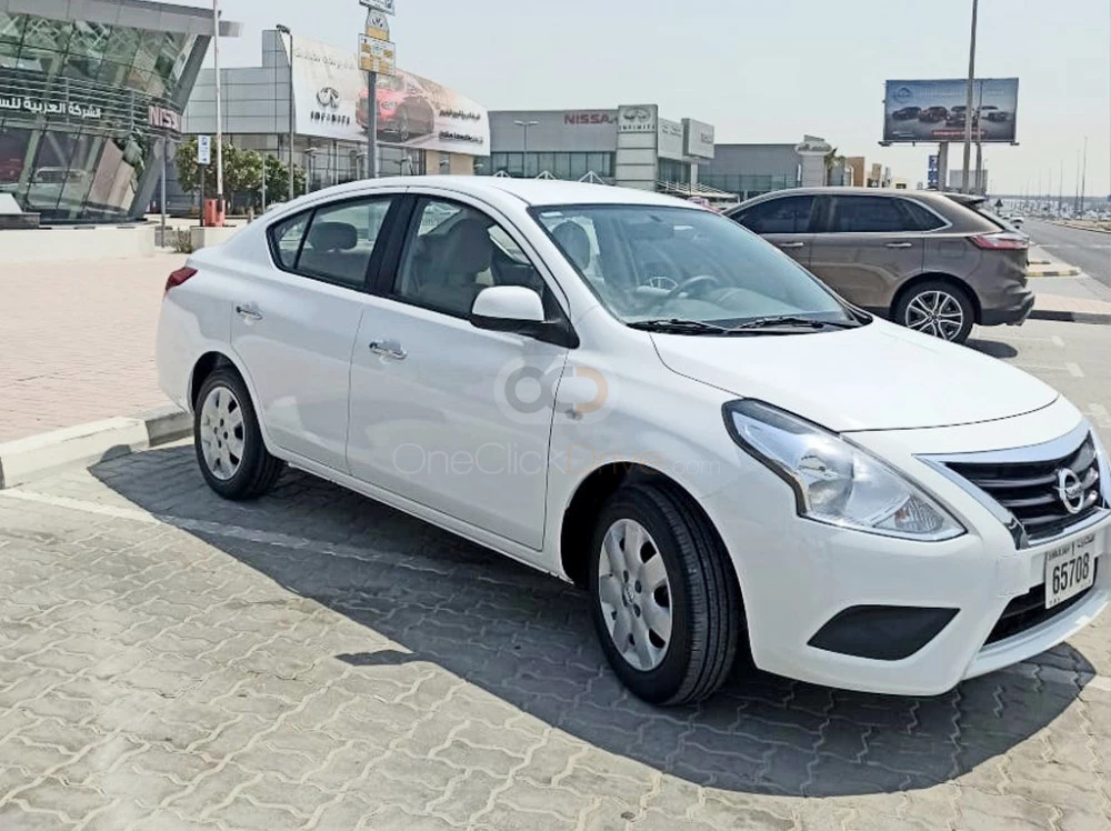 White Nissan Sunny 2022 for rent in Dubai 4